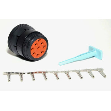 Deutsch HD10 9-Pin J1939 Black Female Connector kit, 14-16AWG Open Barrel Sockets