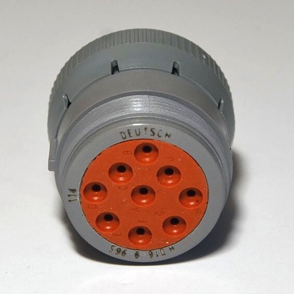 Deutsch HD10 9-Pin Female Connector kit, 14-16AWG Open Barrel Sockets