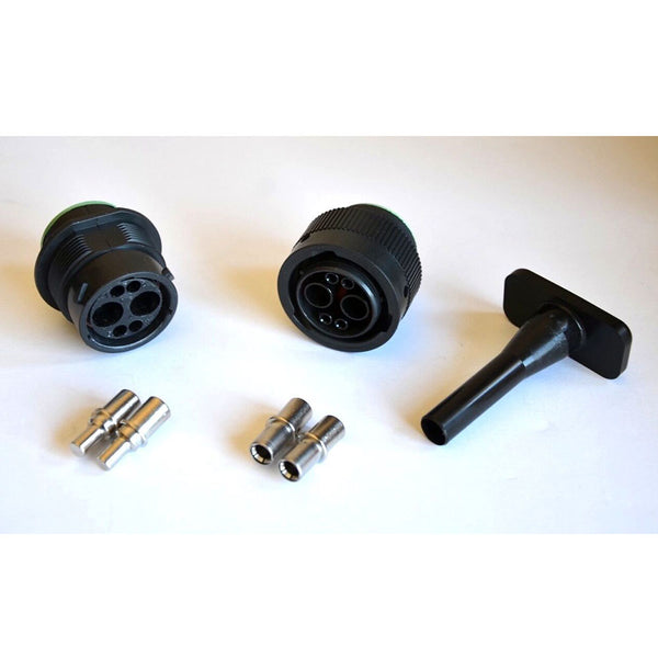 Deutsch HDP20 2-Pin Connector Kit & Tool, 4AWG Closed Barrel Contacts