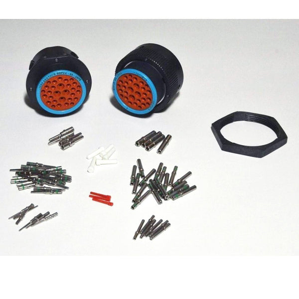 Deutsch HDP20 29-Pin Bulkhead Connector & RING kit, 12, 14 & 20 AWG Closed Barrel Contacts