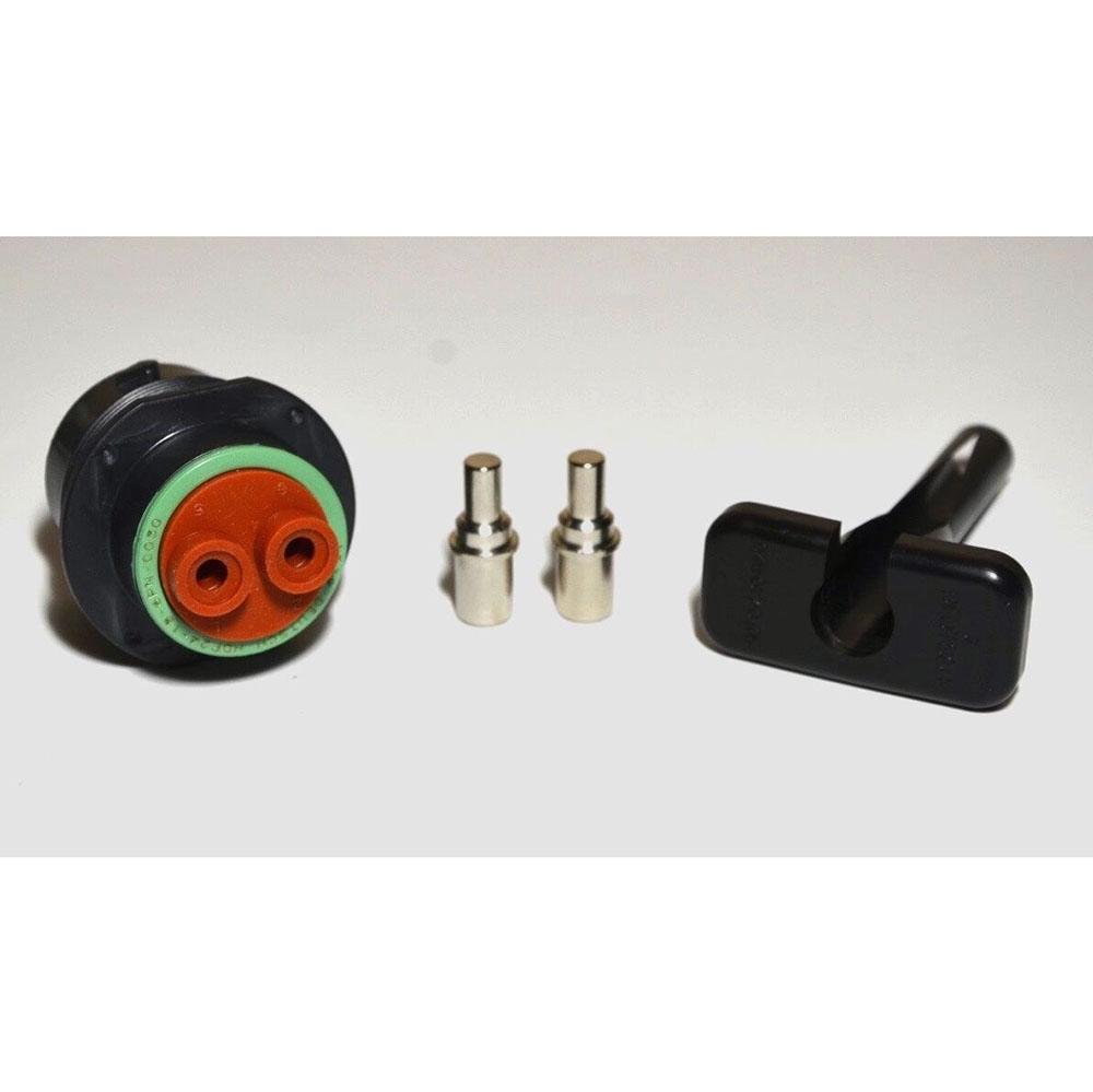 Deutsch HDP20 2-Pin Male Connector Kit & Tool, 4AWG Closed Barrel Contacts