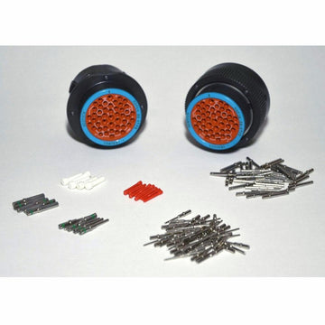 Deutsch HDP20 47-Pin Bulkhead Connector kit, 14, 20AWG Closed Barrel Contacts (NO RING)